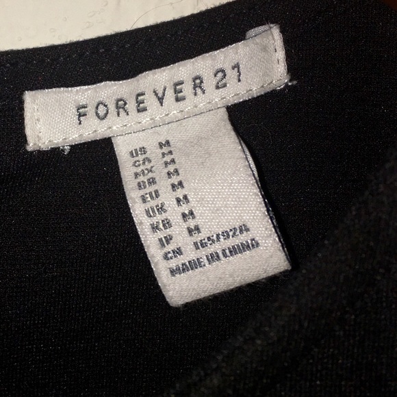 Black Forever 21 Shortsleeve Skater Dress - Picture 5 of 5